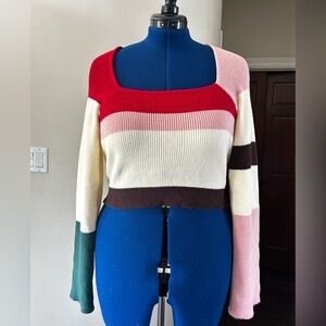 Altar'd State Multicolor Striped Sweater